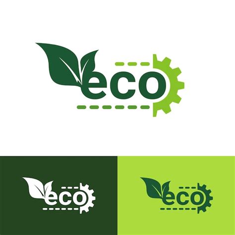 Eco Leaf Label Logos Du Vecteur Dicône Nature écologie Feuille Verte