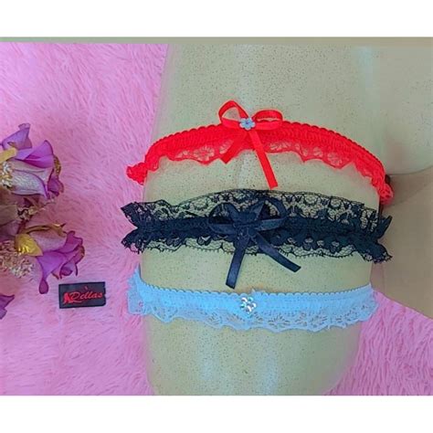 Perneira Persex elástica em renda Temos plus size lingerie fantasia acessório Shopee
