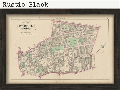 ROXBURY, Massachusetts 1873 Map, Vol. 2 Plate D - Replica or GENUINE ...