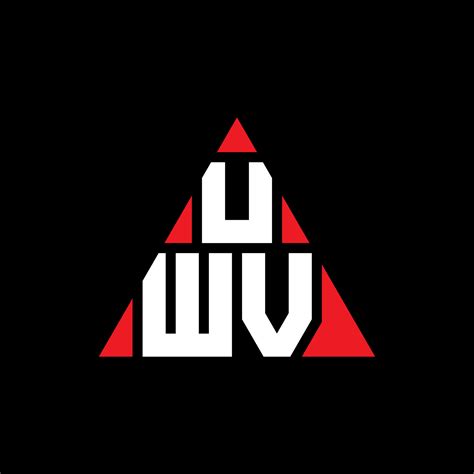 UWV triangle letter logo design with triangle shape. UWV triangle logo ...