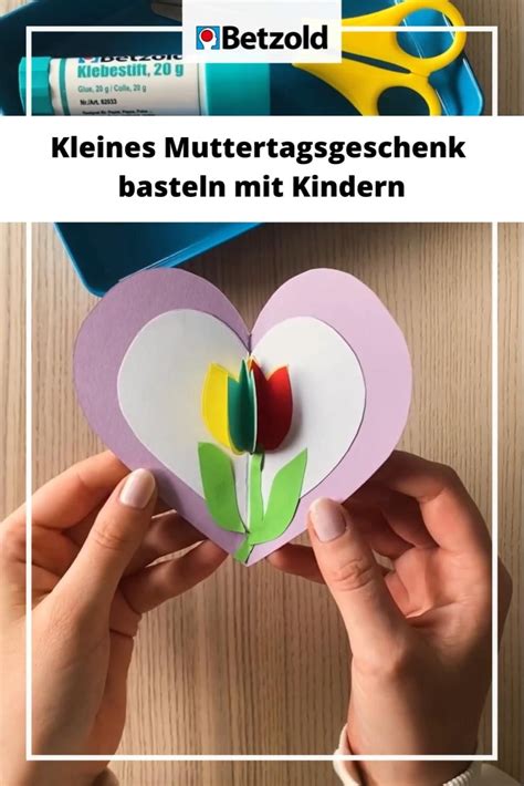 Muttertagsgeschenk basteln mit kindern einfache muttertagskarte – Artofit