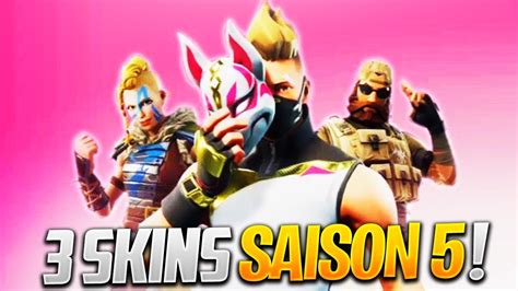 3 Skins Du Passe De Combat Saison 5 De Fortnite Fortnite Battle Royale Youtube