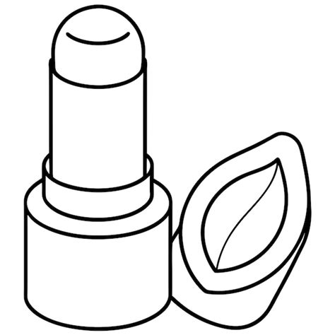 Lip Balm Outline Coloring Book Page Line Art Drawing Premium Ai Generated Vector