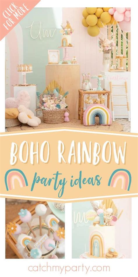 rainbows birthday constancas boho rainbow birthday party catch