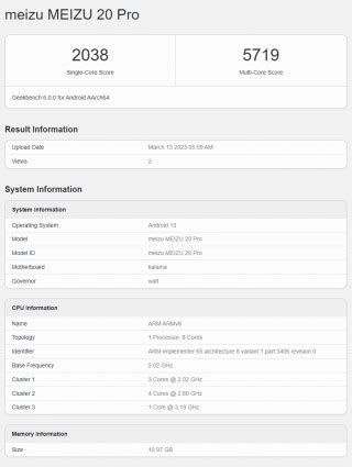 Meizu And Pro Run Geekbench On Snapdragon Gen Chipsets