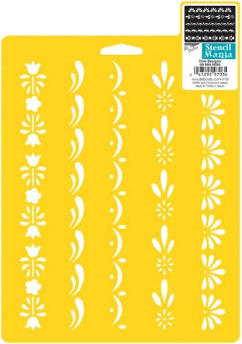 Delta Creative Stencil Mania Stencils 7 By 10 Inch Trim Designs