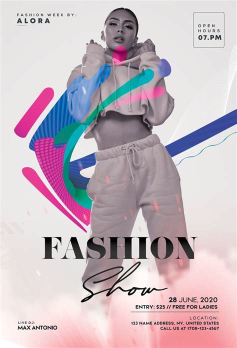 Fashion Runway Free Psd Flyer Template Carteles De Moda Póster De