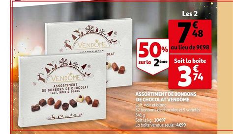 Offre Assortiment De Bonbons De Chocolat Vendôme Chez Auchan