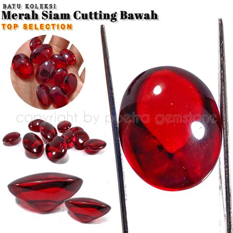 Jual Batu Koleksi Merah Siam Cutting Bawah Top Collection Shopee