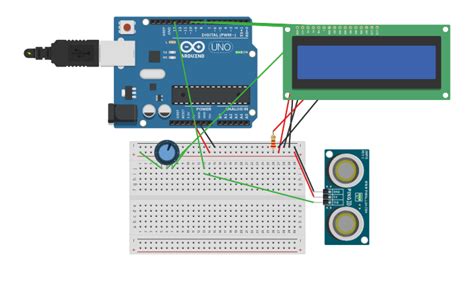 Circuit Design Sensor De Distancialcd Tinkercad