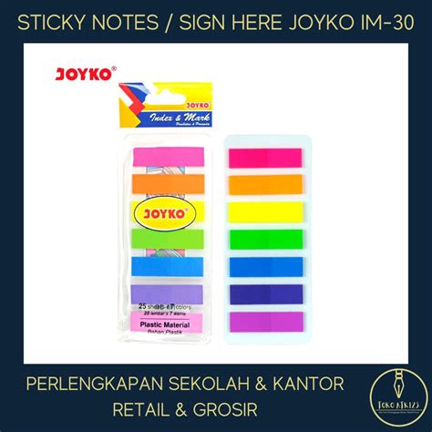 Jual Sticky Note Sign Here Merk Joyko Im Bahan Plastik Shopee