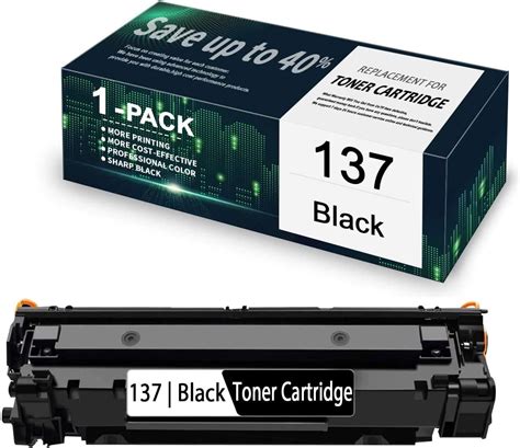 1 Pack Black 137 Compatible For Toner Cartridge Replacement For Canon Imageclass