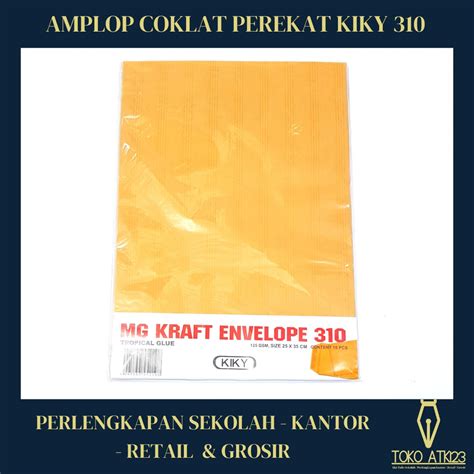 Jual Amplop Coklat 310 Uk 25x35cm Merk Kiky Dengan Perekat Tebal 125gr