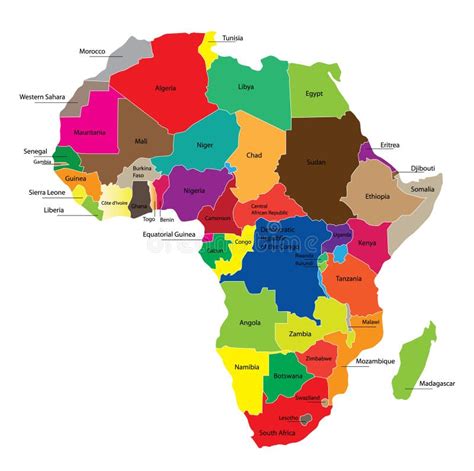 Map of Africa stock vector. Image of boundaries, cartographic - 18842968