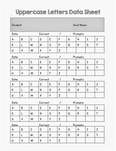 Special Education Free Printable Data Collection Sheets