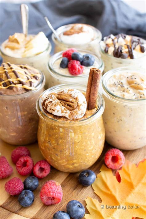 7 Ways Easy Vegan Overnight Oats Healthy Beaming Baker