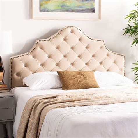 Brookside High Profile Upholstered Headboard With Diamond Tufting On