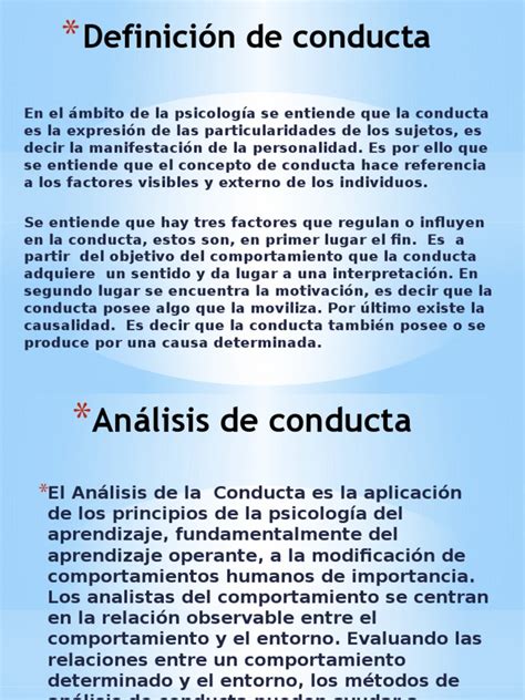 Definición De Conducta Pdf