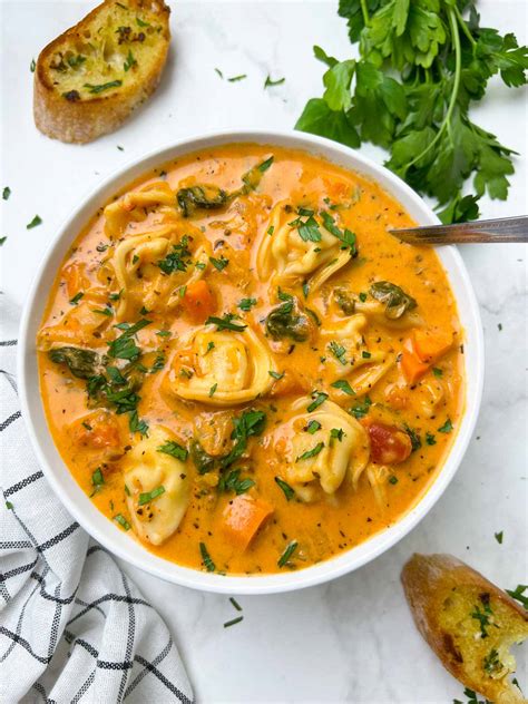 Instant Pot Creamy Tortellini Soup Indian Veggie Delight