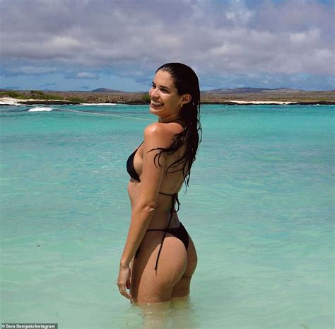 Victoria S Secret Model Sara Sampaio Slips Into A TINY Black Bikini In