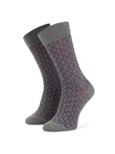 Boss Chaussettes Hautes Homme RS HB Logo CC 50414660 Gris Modivo Fr