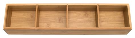 Bamboo Part Drawer Organizer With Removable Dividers Lipper