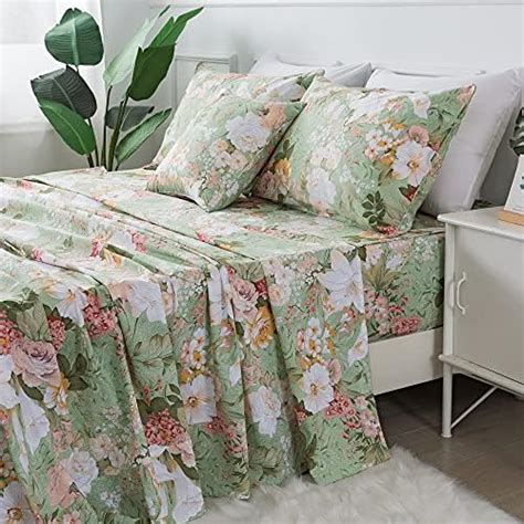 Lady Ann 100 Cotton Floral King Size Sheets Set Deep