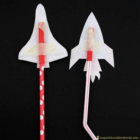 How To Make Straw Rockets With Printable Rockets And Moon Target