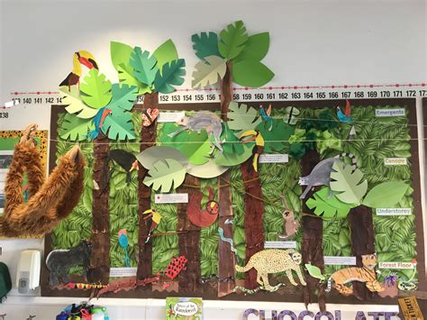 Rainforest Jungle Display Ks2 Art Jungle Fever Rainforest Preschool Rainforest Classroom