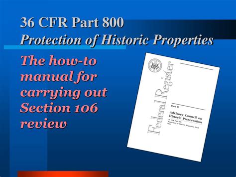 Ppt Advisory Council On Historic Preservation And Section 106