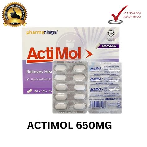 Actimol Paracetamol 650mg 10s Sakit Kepala Demam Shopee Malaysia