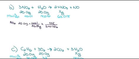 SOLVED For Each Of The Following Reactions 20 0 G Of Each Reactant Is