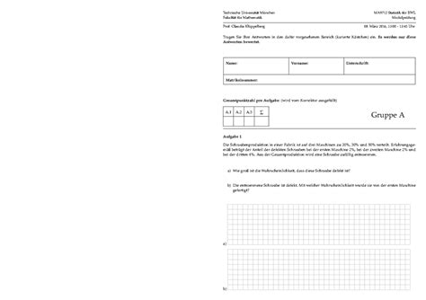 Klausur 8 März 2016 Fragen leere Seite leere Seite Technische
