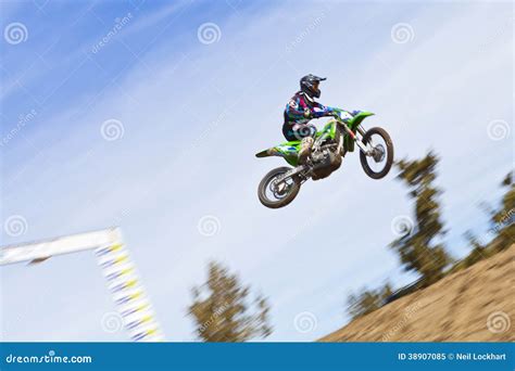 Dirt Bike Racer 4 Jumping Editorial Image Image Of Racing 38907085