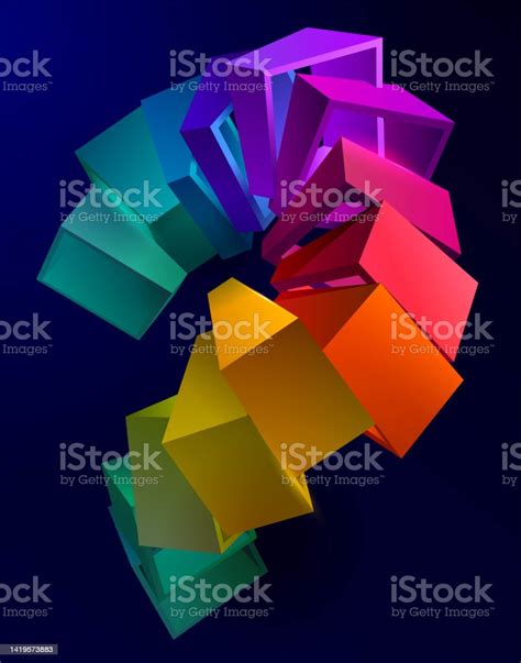 Colorful 3d Cubes Stock Illustration Download Image Now Abstract Art Backgrounds Istock