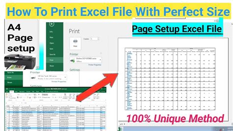 How To Print Excel Sheet In A Size Excel Page Setup Large Excel Sheet