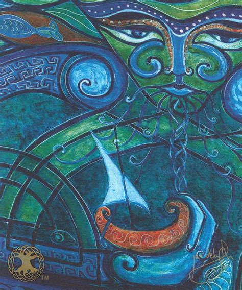 Manawyddan Of The Sea Wall Hanging Celtic Art By Welsh Artist Jen