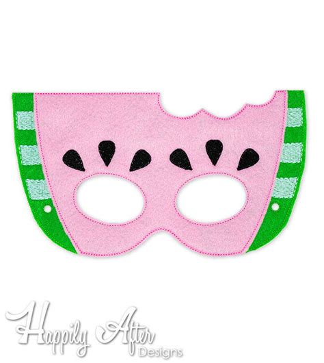 Watermelon Mask Embroidery Design Food Mask Machine Etsy