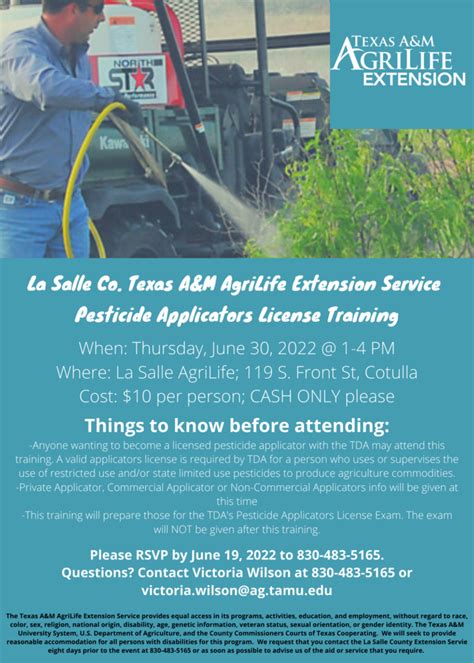 Pesticide Applicators License Training La Salle