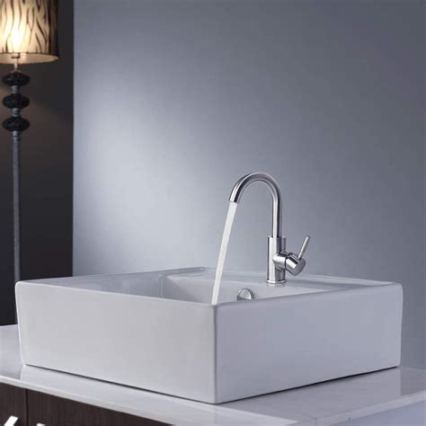 Aquacubic One Handle High Arc Bar Farmhouse Bathroom Faucet Buy High