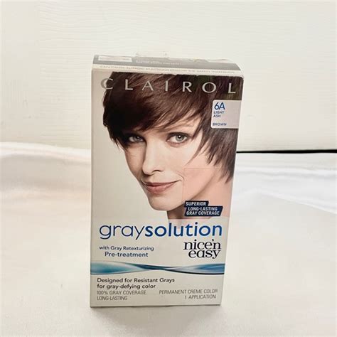 clairol | Hair | New Clairol Gray Solution 6a Light Ash Brown Nice N ...