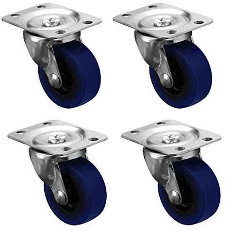 4x Heavy Duty Swivel Rubber Castor Caster Wheels 50mm Industrial