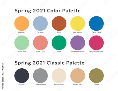 Spring Summer 2021 Color Palette Example Future Color Trend Forecast