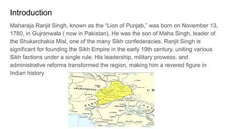 History Of Maharaja Ranjit Singh Lion Of Punjab PPT