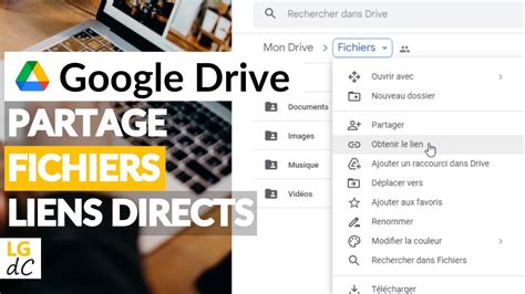 Google Drive Partager des fichiers en liens directs accès sans