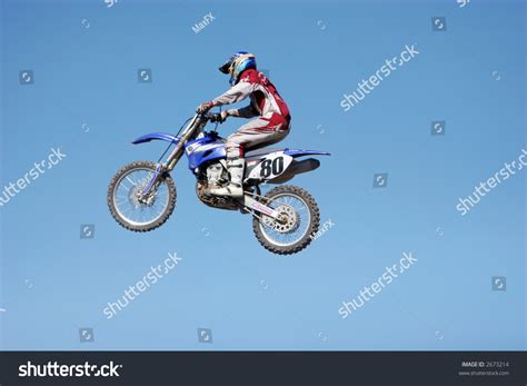 Dirt Bike Jumping In The Air Stock Photo 2673214 Shutterstock