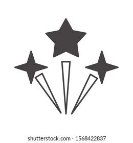 Salute Stars Firework Starry Icon Black Stock Vector Royalty Free