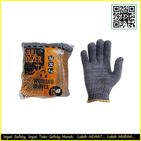 Jual Sarung Tangan Kerja Kain Benang 6 Abu Bulldozer Best Quality