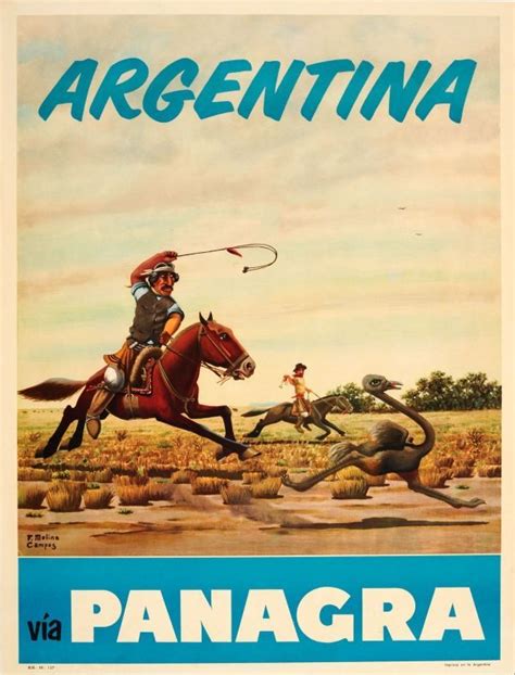 Argentina Via Panagra Argentina 1950s Travel Posters Florencio