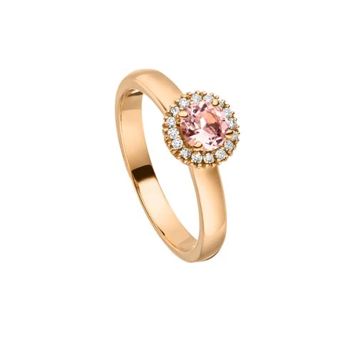 Ring Morganit Mit Brillanten Ros Gold Juwelier Oeke